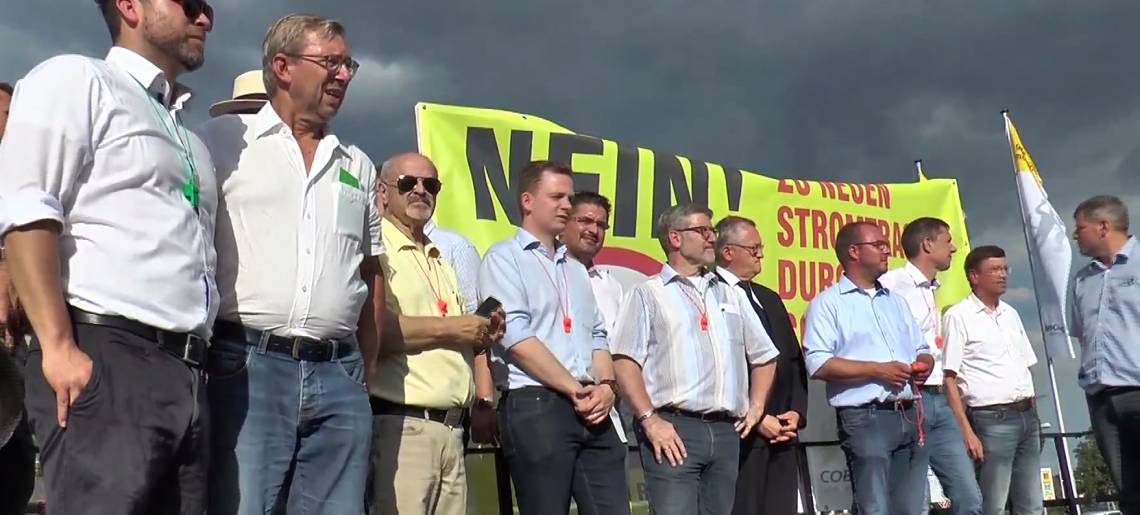 Proteste gegen Netzausbau: Strom Protest Clip C05e988d